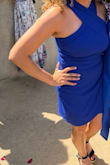 Love the color and the fit. I enjoy the asymmetrical top part. - Yesenia A.