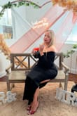 Great dress; could have used a medium; fit great; stretch; sexy; glamorous... - Karina L.