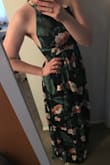 I love everything about this dress. The fabric is light, so it's going to be great for the weddings I'm going to this summer. The fit is amazing. I'm normally a small, but i like mediums for the length, so I ordered the medium and I couldn't be more pleased. The tie on the waist is perfect for the little bit of room that there is. I LOVE the back of this dress as well. It's low to show off a little back, but not so low that I have to worry about anything showing. - Amy W.