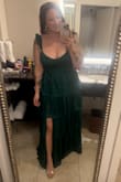 Absolutely stunning! Got so many compliments! Perfect emerald color and the roses on the dress were such a beautiful touch. New mom as well and I felt like it supported my nursing boobs pretty well!! - Meghan M.