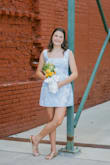 Love at first sight!! Gorgeous dress! We have received multiple compliments on just how pretty this dress is 

After removing 1 & 1/2 inches from the shoulder, the dress fit like a dream! It was everything we wanted. - Amy W.