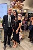 Dress is exactly as pictured and fits great! Material is a nice thinker material, so you don't see shapewear or undergarment lines. Perfect length for my work anniversary party! - Haili B.