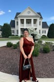 I absolutely loved this dress for my friend's wedding. Got lots of compliments on the color and style. Fit great; I had to get it hemmed because I'm on the shorter side. - Melissa A.