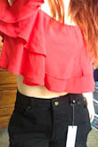So cute! Actually hangs off of my shoulders correctly. The crop is the perfect length to go with the high waisted shorts I bought to pair with them! - Kacie K.