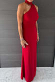 Love, love this dress!!!  It was perfect!  It fit me to a tee!! I received a lot of compliments! One thing I would do next time I wear it is put tape on the right side, which is lower.  I have larger breasts, so I was pulling it up occasionally. - Antoinette C.