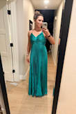 Love this dress! I am wide in my rib cage, so I definitely needed to size up to a M. Fit everywhere else. - Bethany S.