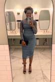 Very flattering and great material. Also, very forgiving as I gained a few pounds after I got it. - Gabrielle B.