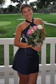 This dress looked lovely and age appropriate for my high school student for homecoming. She received so many compliments. My only critique is to adjust the mid back clasp so that it does not have a gap that exposes the hook & eye closure. - Carolyn M.
