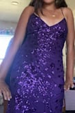 It was longer than I expected, but it didn't ruin the dress at all! The dress was so beautiful and really good quality for only $50. I loved the design, and only a few sequin pieces fell off, but less than I expected. I loved wearing this dress so much, and I'd definitely recommend! - Ainsley P.