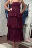 I'm very happy with this dress. It fits perfectly, and the material is light and breezy - perfect for the AZ weather. I'm happy with it! - Aubrey D.