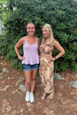 I purchased this set to wear to a summer concert, and it was perfect. The material is light and flowy, so it was comfortable. The top ran a bit small, so I wore it without a bra. - Laura C.