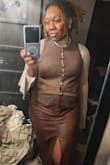 I've worn it both ways, but I think it looks nice with a shirt under. I read another review saying it might be a neat fit, so I sized up in case I wanted to layer. Best choice. Super cute. - Wlehglowdieh B.