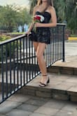 Beautiful dress - purchased for my daughter for her homecoming dance.  Fits true to size. - Allison F.