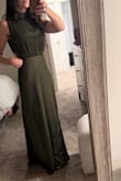 Looks good, feels good and true to size. The dress is not overly long which is nice. - Devon G.