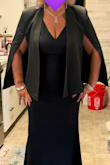 Absolutely hands down loved this blazer; it complemented the dress so well. My husband says no, you shouldn't need it. But I said if I get chilly, I want something other than his jacket. I'm so glad I did!!! Stunning, it was enough on my shoulders to keep me warm on a fall evening for a wedding!! - Wendy G.