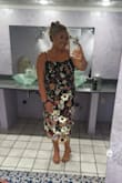 I love this dress. Based on reviews, I knew to size up one size so I did and it was perfect! I love it so much that I actually wore it to two weddings! The corset in the back is perfect for a bigger bust, but still gives you shape (IYKYK)! HIGHLY recommend! My true size is XL, but I sized up to an XXL! - Nicole B.