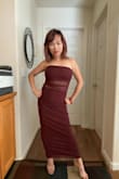 So glad I purchased this dress. It looks amazing on me. The quality, style and fit was perfect. - Myra G.