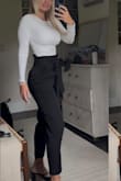 These pants are perfect, especially if you're a little on the shorter side like myself. I'm 5'4 and I absolutely love the way these fit. - Karin R.