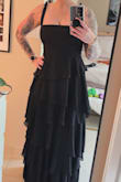 Loved this dress, grabbed it for a wedding, and it was perfect. I did add straps as I'm not a fan of strapless, but I loved the dress's look and style so much. Such an easy fix. I purchased a medium, and it fit perfectly; however, I could have gone with a large too if I wanted it a little more relaxed, but honestly, it was great. - Joyce F.