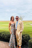 I tend to always get my wedding guest dresses from Lulus and they never disappoint. This dress was great quality and the fit was perfect. The flare out at the bottom made it more elegant. The material was thick for a nice transitional dress for being outside in the early fall. One of my favorites for sure! The dress itself does have a snug fit, so keep that in mind when purchasing. Even with the snug fit, I was still able to order my typical size. - Michelle F.