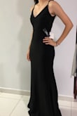 I ordered this dress for my prom. I'm quite happy with the fabric and design. Although the length is a bit long and I needed to hem it. The bust also didn't fit quite right sadly. The darts at the side were a little bulgy and I had to get it altered. 

The fit is lovely and it hugs all the right curves, was a bit disappointed with the bust as it didn't fit very nicely. The back is gorgeous!!! - Mary P.