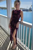 Perfect colors for a fall wedding.  Comfortable, easy dress to wear. - Debra C.