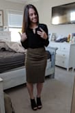 The material, the length, the stretch, and how flattering this is! My official go-to piece for the office. Wearing this one day turned into 3 different girls asking me where I got it! - Christine C.