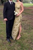 I got so many compliments on this dress! It felt classy and flattering, plus it was really comfortable. I did get it tailored a little so that the back fit better, because it was a little loose and I didn't like how high the slit was. - Hayley W.