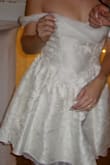 I ordered this for my wedding reception, and it's beautiful and fits great, but the zipper got stuck the first time I unzipped it and then completely broke after wearing it for about 2 minutes. - Jordan H.