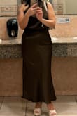 The dress is true to size, soft fabric and I loved the color. - Maria T.