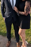Perfect for a northeast fall wedding! I am insecure about my arms, but the lace pattern showed them off perfectly. It was a little tricky finding shapewear that wouldn't show through the lace side pieces, but still very stylish and classy - Angela S.