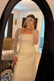 Ordered super last minute for my wedding and it is perfect. 
It is a little bit too long for my liking, but other than that it fits like a glove. - Kristi O.