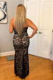 Beautiful dress, I ordered an XL because I was scared it would be tight. I usually am a large, but I am extremely happy that I sized up. It's stretchy and extremely flattering. - Luz A.