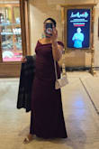 Fits well, the waist wraps around you beautifully, and the shoulders look elegant. - Konye A.