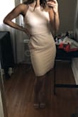 Overall was disappointed with this dress. The blush color was much lighter than pictured. For sizing, I'm usually a small or medium at Lulus and the small was way too small and the medium was very baggy. It's too bad because it really is a beautiful dress, but the fit just wasn't right for me. Will be returning. - Emily S.