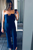 This jumpsuit was perfect for Vegas! I did have to have it hemmed to wear with comfortable shoes. - Stephanie G.
