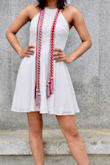 I got it for my graduation and got so many compliments. I ordered small first but it was too loose on my waist so I had to exchange it with XS. I do not even need to wear a bra underneath and it just fits so perfect. Love the neck line and the lace on the top part. - Jasmeen