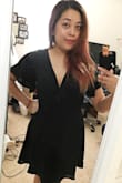 I always wear dress size M. Got this one size M and it fits me perfectly! The length & the fabric are exactly as what you see on the pictures. The quality is very decent for the price. - Thao N.