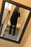 I ordered a large and am normally a medium . Thank goodness I did . I didn't want it too skin tight and it looked perfect ! Material is super soft and stretchy. - Amber A.