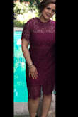 Beautiful burgundy color, fits well. I am even able to wear it with out a bra, which has never been my case. - Elle C.