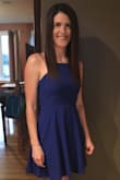 This dress is very comfortable. Perfect for dancing that requires spinning. Can be worn with a strapless bra or none at all because it is form fitted on top. Great quality fabric. - Natasha L.