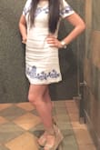 Cute dress! Received so many compliments! The only thing is that is not lined as you can see in the pic - Patty P.