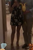 I wore this the same day I got it in the mail. It's one of my favorite rompers/dresses. I thought it would be too short but I even wore it to roller blade and it wasn't a problem. I really like that the straps are adjustable because I did find it slightly loose initially but once the straps were tightened, it wasn't a problem anymore. I loved it so much I got it in the pink color too fit my trip to CA. - Lily B.