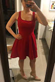 The material made me return this. It was thick and itchy. The dress had some hems in weird places that I didn't see in the photos. It also fit strange in the chest. - Christina A.