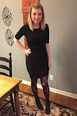 This is such a perfect dress. Very easy to dress up or down. Perfect fit. There is rouching on one side, but not the other. - Chloe W.
