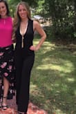This is the perfect black backless jumpsuit to always have available in your closet! It fits beautifully! - Maria G.