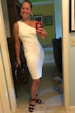 I wore this on a date tonight and he told me I looked beautiful and that I had the attention of everyone in the restaurant when I walked in. THEN a woman approached us to compliment my dress and to say how amazing I looked!  Wow!!!

Fit: I'm a B-C cup, go bra less and the top is a tad spacious, suggesting that this would work for busty gals too. Stretchy enough for a big meal and sit comfortably. I consider it sexy classy. You are very covered, but all shape! - Nicole G.