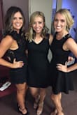 I wore this dress to my graduation and got so many compliments on it! It is very classy in the front with the perfect amount of sexy with the open back. I did have to wear a sticky bra to fill out the top, but I didn't mind. Also, the material is thick so it lays nicely and doesn't wrinkle when you sit down. - Camryn T.