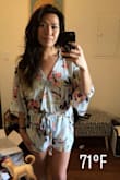 Fits perfectly, not too short. Only thing is the chest part is a little loose and opens up sometimes. I have to safety pin it closed but other than that, love it! - Victoria P.