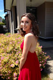 Wore this to my boyfriend's prom. I loved it because it was simple and still so pretty and flattering. The open back is stunning and was perfect for the hot weather!! The material is super nice and thick, but didn't drag me down. Overall 10/10 would recommend! Thanks Lulu's!! - Emily